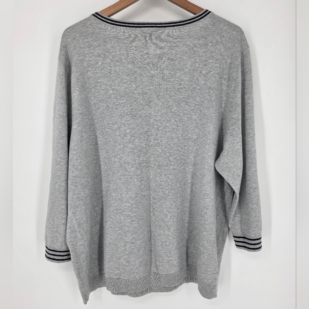 Talbots Frenchie Nautical Sweater, Sz 3X - Picture 3 of 8